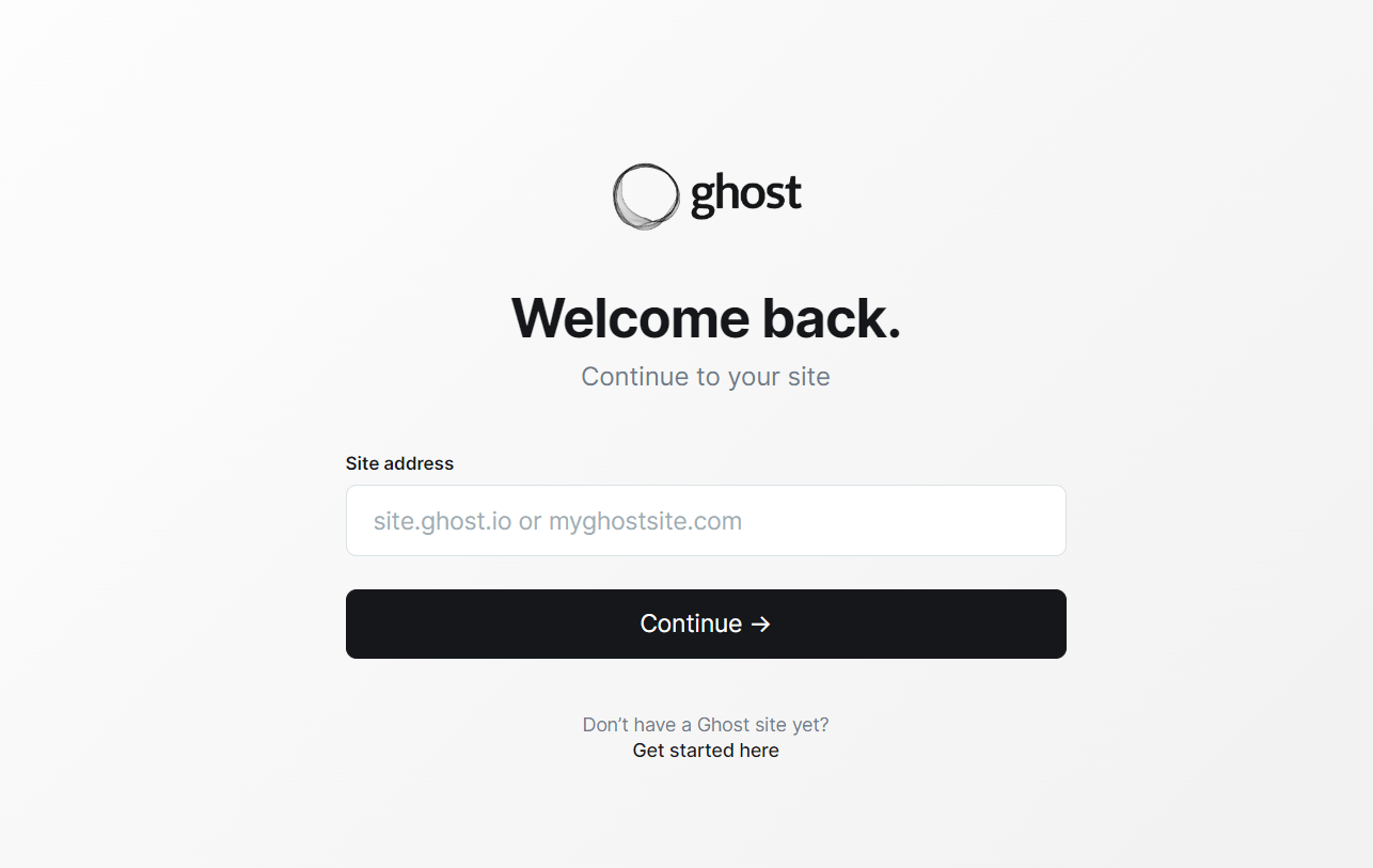 https://account.ghost.org/signin