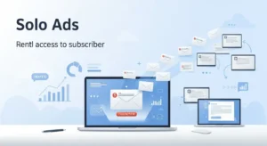Solo ads explained showing email marketing traffic sent from a list owner to multiple subscribers